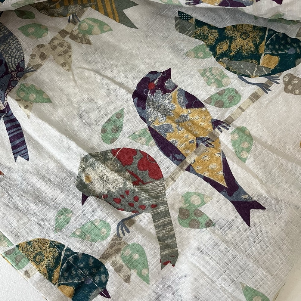 World Market Collingswood Shower Curtain birds on tree limb fabric 72x72 - Picture 3 of 9
